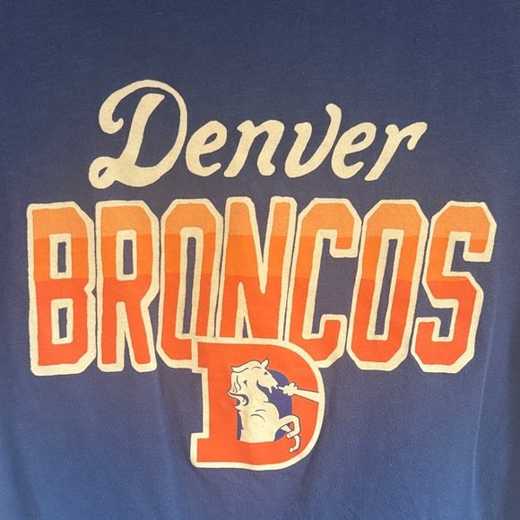 Junk Food Womens Top T-Shirt Denver Broncos Football Blue Orange Size Medium - Picture 3 of 12